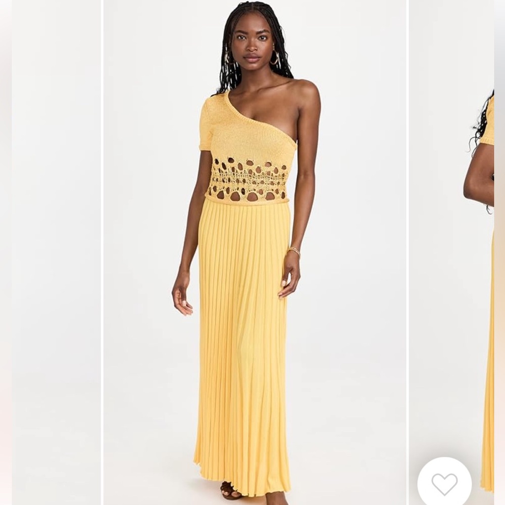 Christopher Esber Crochet One Shoulder Dress